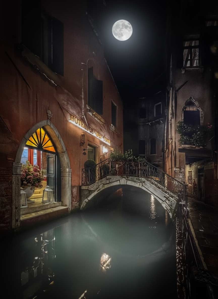 Mond über Venedig